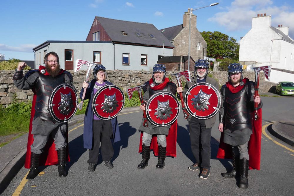 Bumped into some fine chaps when I was attending Shetland Noir and channelled my inner Viking.